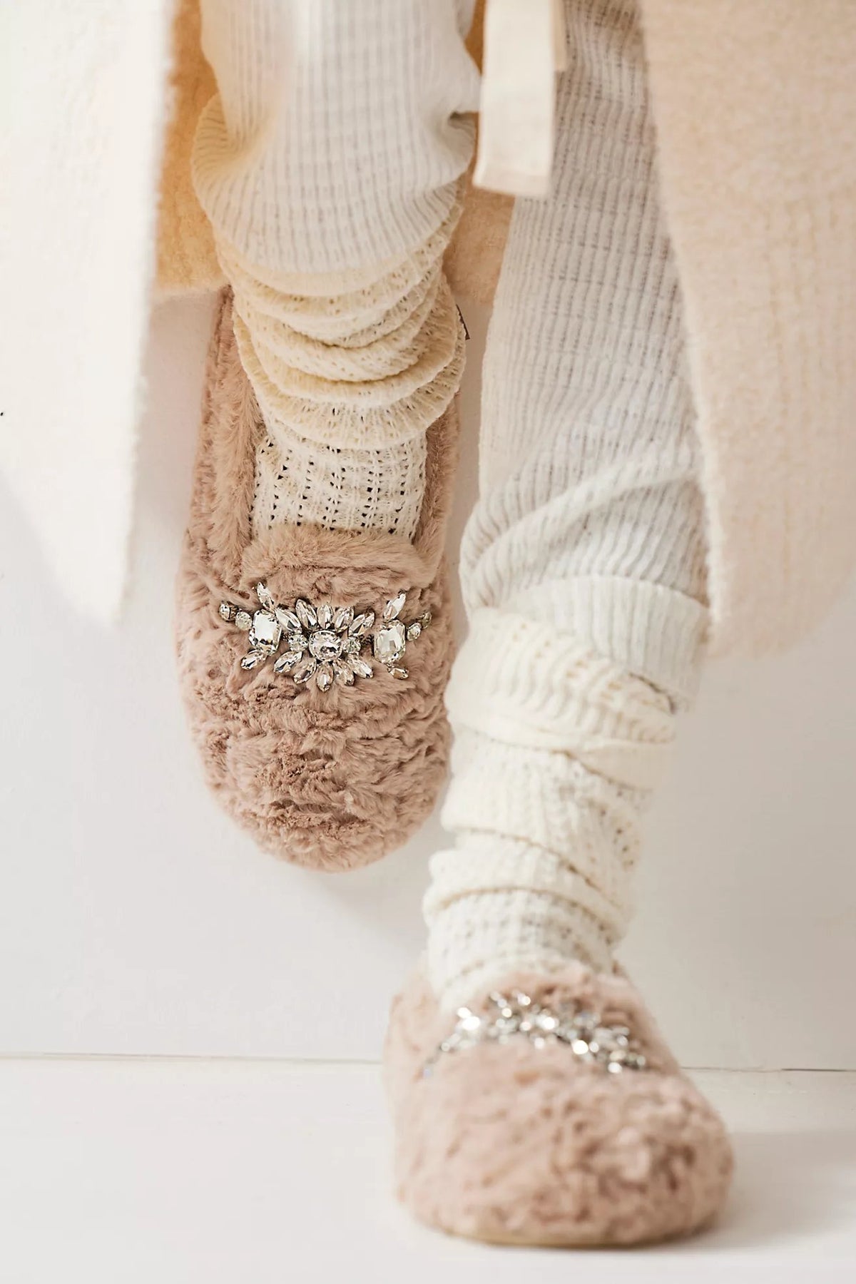 Slumber Party Loafer Slippers in Parchment