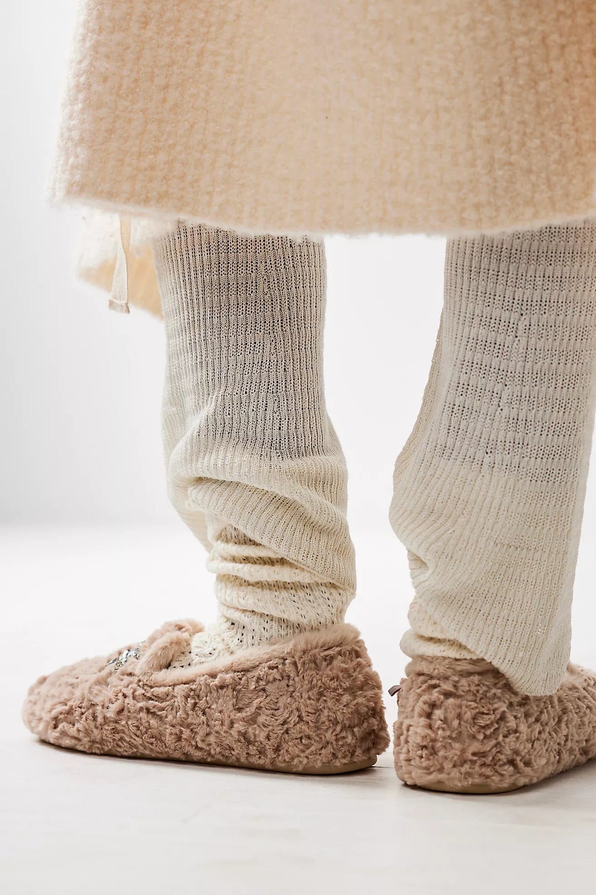 Slumber Party Loafer Slippers in Parchment
