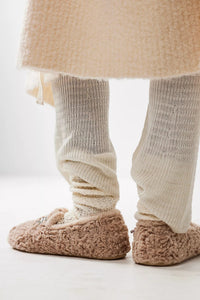 Slumber Party Loafer Slippers in Parchment