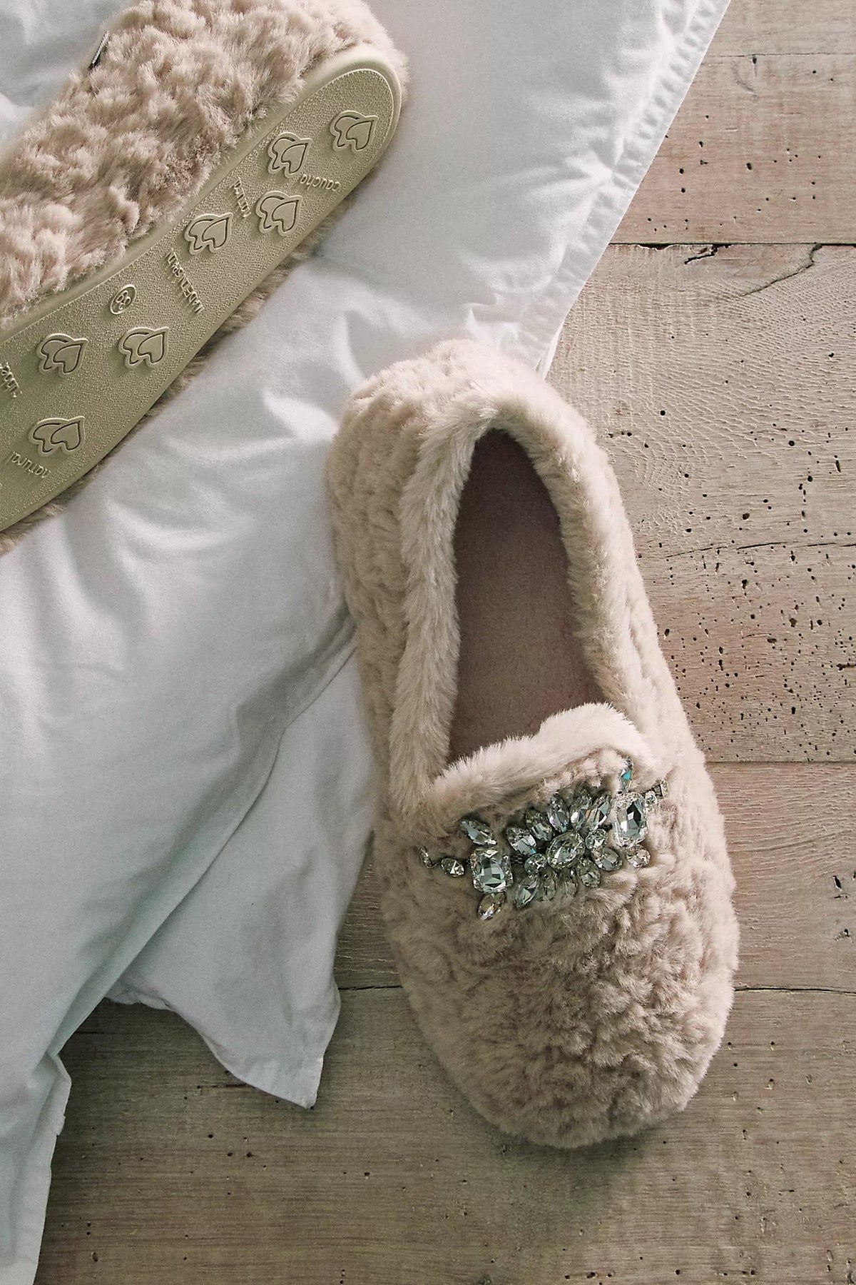 Slumber Party Loafer Slippers in Parchment