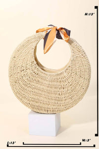 Round Straw Braided Circle Bag