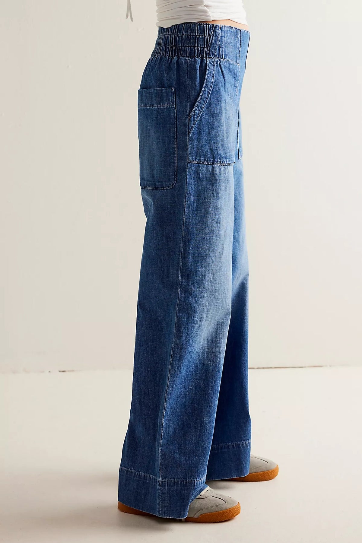 Breezy Denim Pull On Jeans in Cobalt