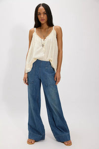 Breezy Denim Pull On Jeans in Cobalt