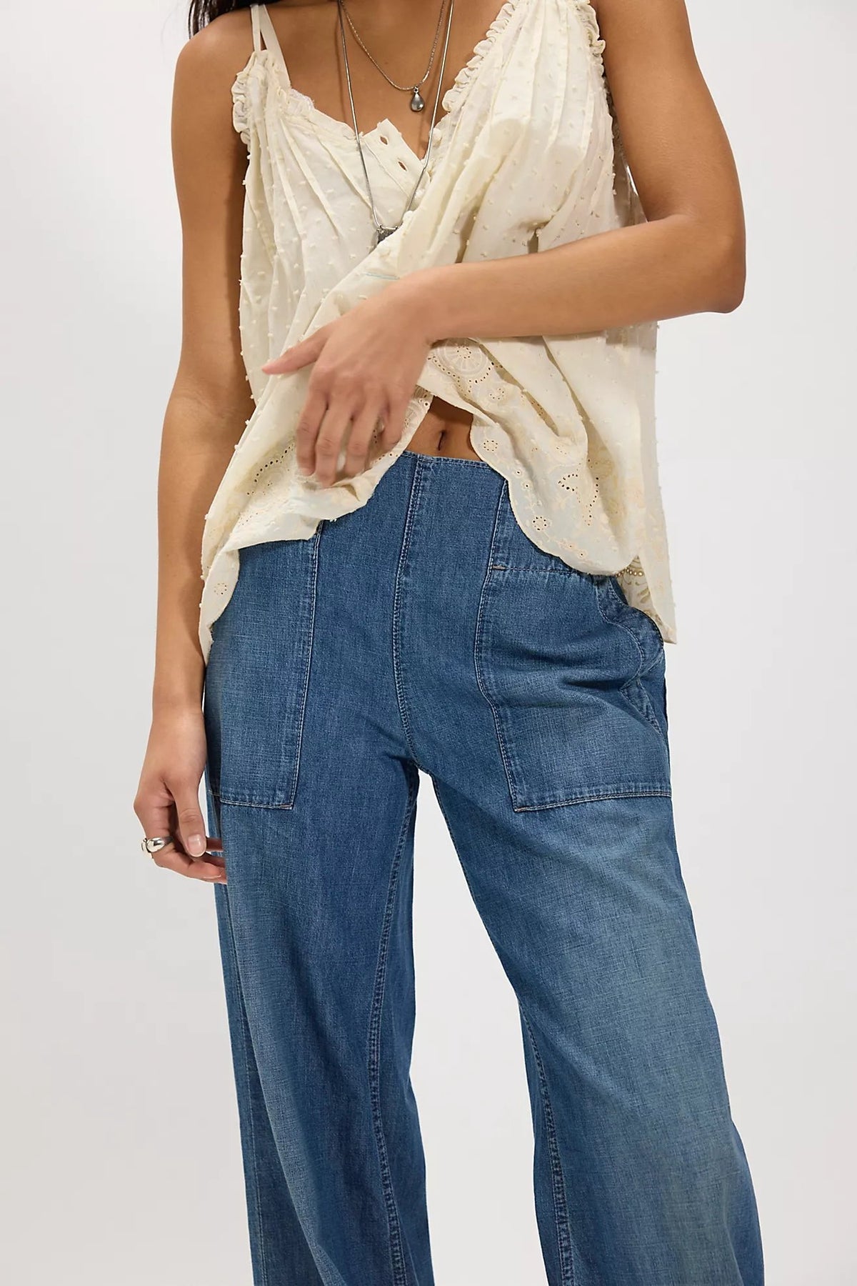 Breezy Denim Pull On Jeans in Cobalt