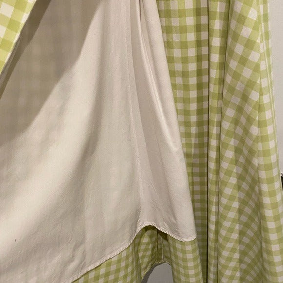Roma Reversible Wrap Dress in Lime Gingham Size XS