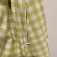 Roma Reversible Wrap Dress in Lime Gingham Size XS