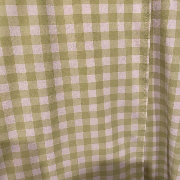 Roma Reversible Wrap Dress in Lime Gingham Size XS