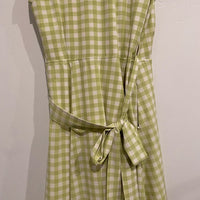 Roma Reversible Wrap Dress in Lime Gingham Size XS