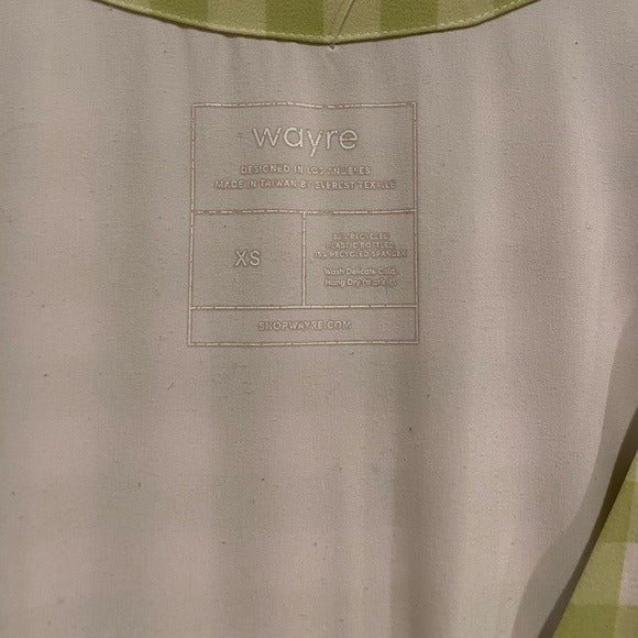 Roma Reversible Wrap Dress in Lime Gingham Size XS