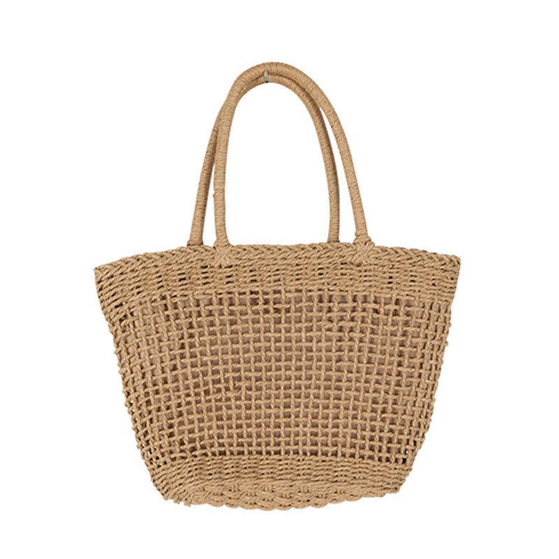 Simple Hollow Out Straw Woven Shoulder Bag