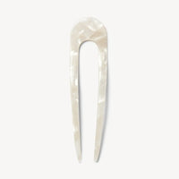 French Hair Pin in White Shell