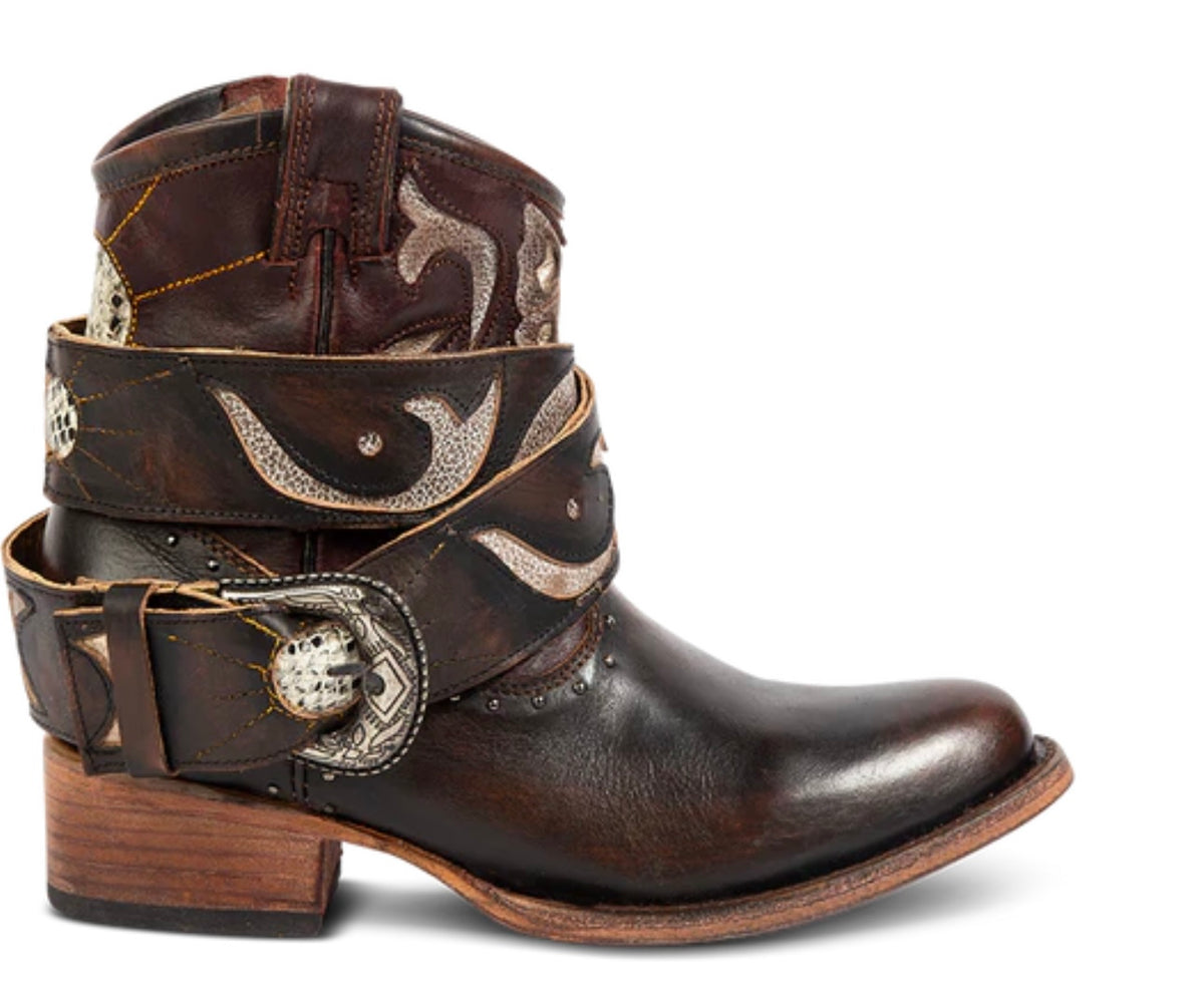 Tash Brown Embroidered Boots
