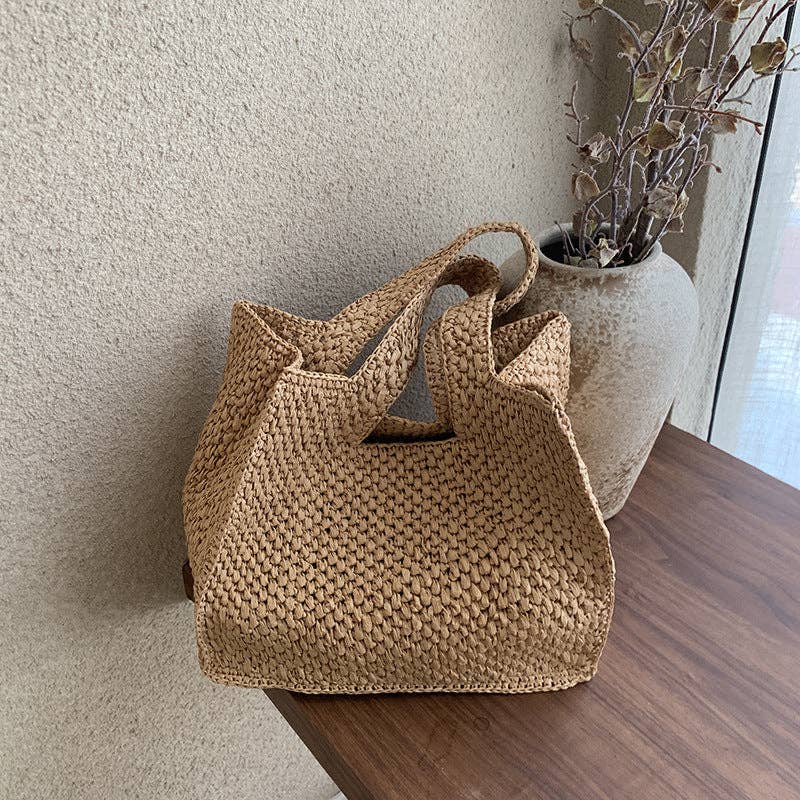 Straw Woven Handmade Beach Tote Bag