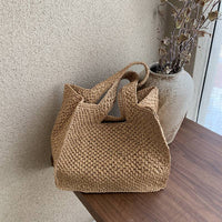 Straw Woven Handmade Beach Tote Bag