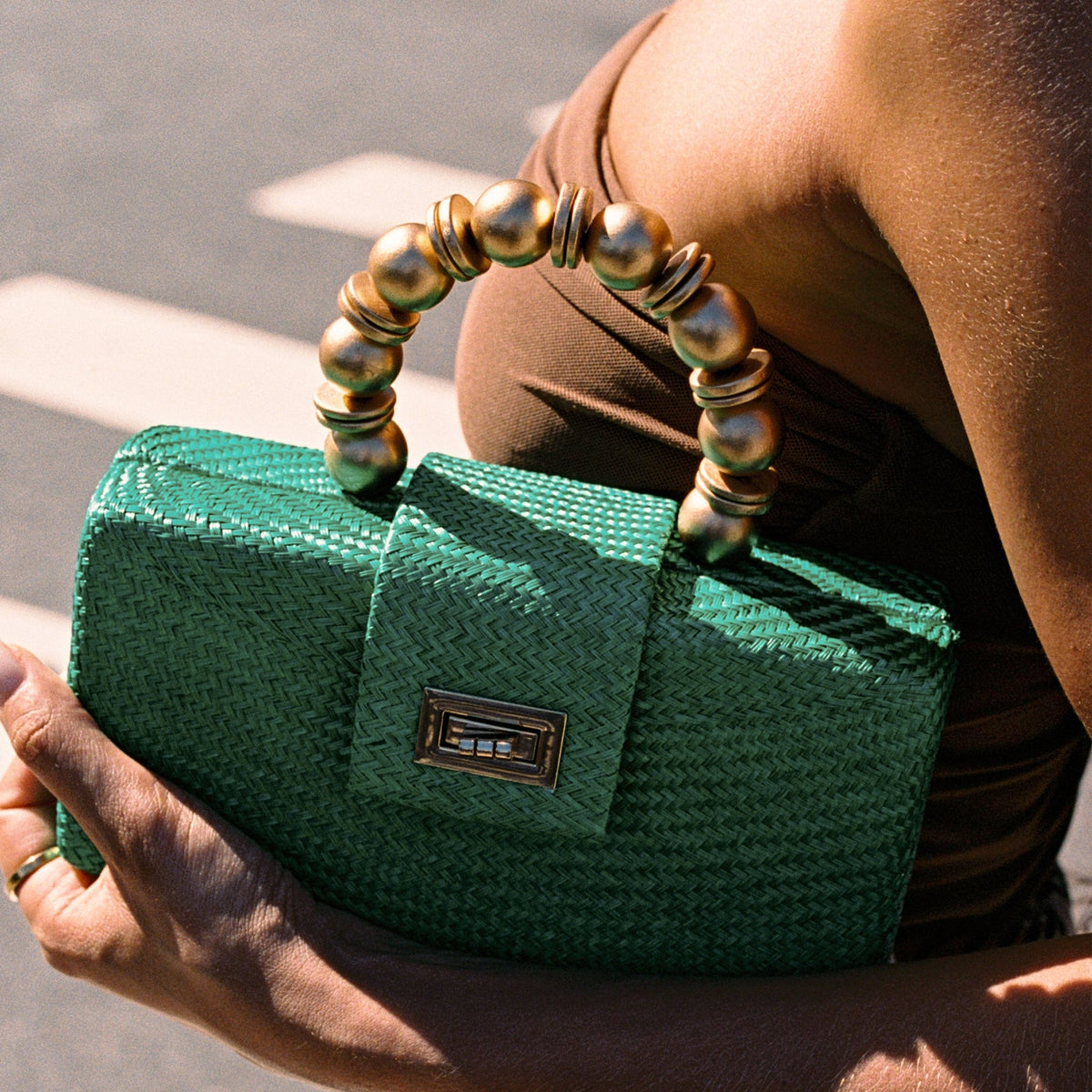 Serena Emerald Green Clutch