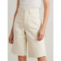 Charlotte High Rise Long Short in Ecru - 26
