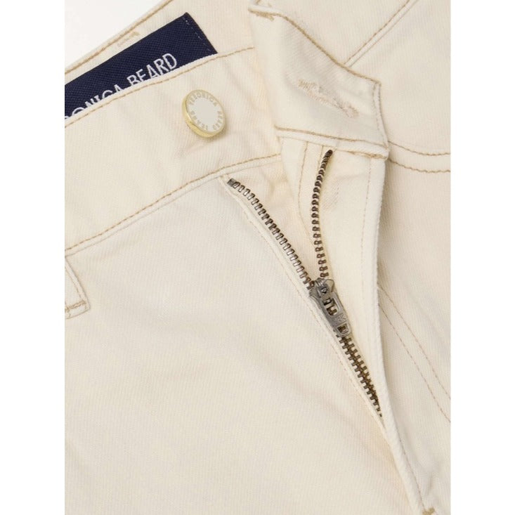 Charlotte High Rise Long Short in Ecru - 26