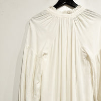 Cream Linen Blend Midi Dress - Medium