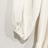 Cream Linen Blend Midi Dress - Medium