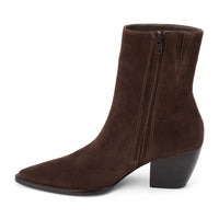 Caty Suede Ankle Boot in Chocolate