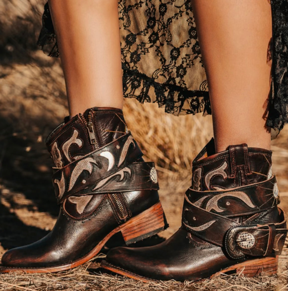 Tash Brown Embroidered Boots