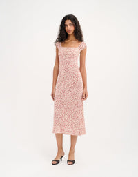 Callaway Midi Dress in Tea Rose Toile