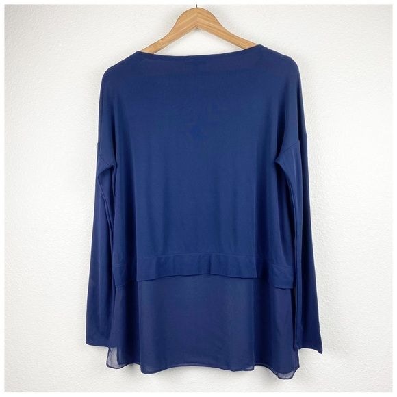 Navy Silk Twofer Tunic Size XXS