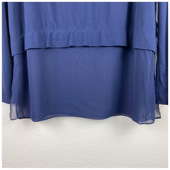 Navy Silk Twofer Tunic Size XXS