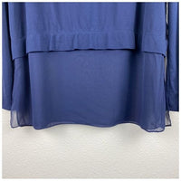 Navy Silk Twofer Tunic Size XXS
