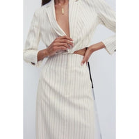 Cropped Striped Blazer Top Size XS