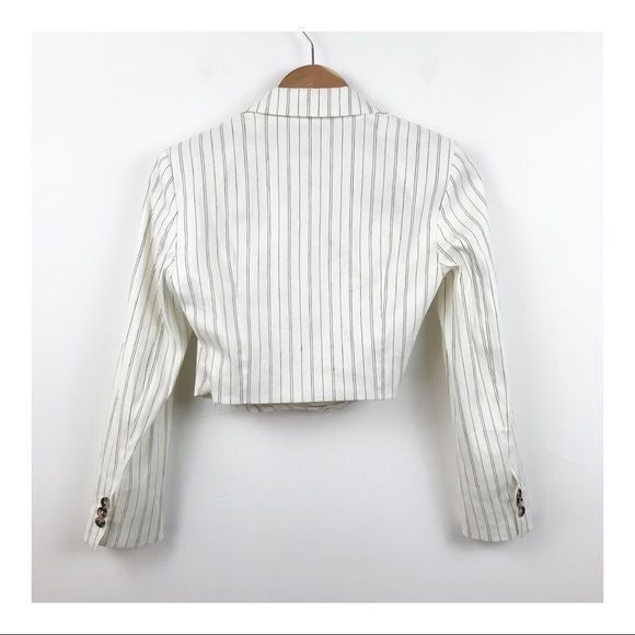 Cropped Striped Blazer Top Size XS