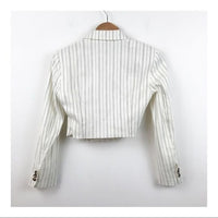 Cropped Striped Blazer Top Size XS
