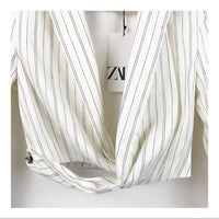 Cropped Striped Blazer Top Size XS