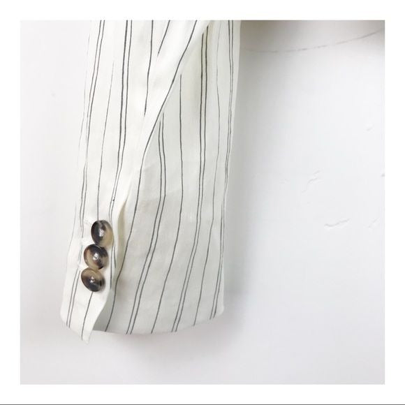 Cropped Striped Blazer Top Size XS