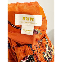 Orange Floral Cross-Back Maxi Dress - XXS