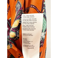Orange Floral Cross-Back Maxi Dress - XXS