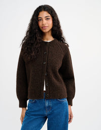 Cabin Cardigan in Espresso Heather
