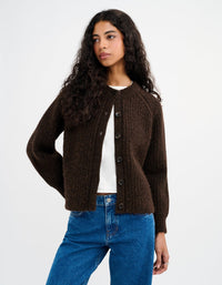 Cabin Cardigan in Espresso Heather