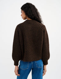 Cabin Cardigan in Espresso Heather