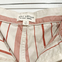 Hippie Cotton‎ Linen Blend Wide Leg Pants In Red Stripe - 10
