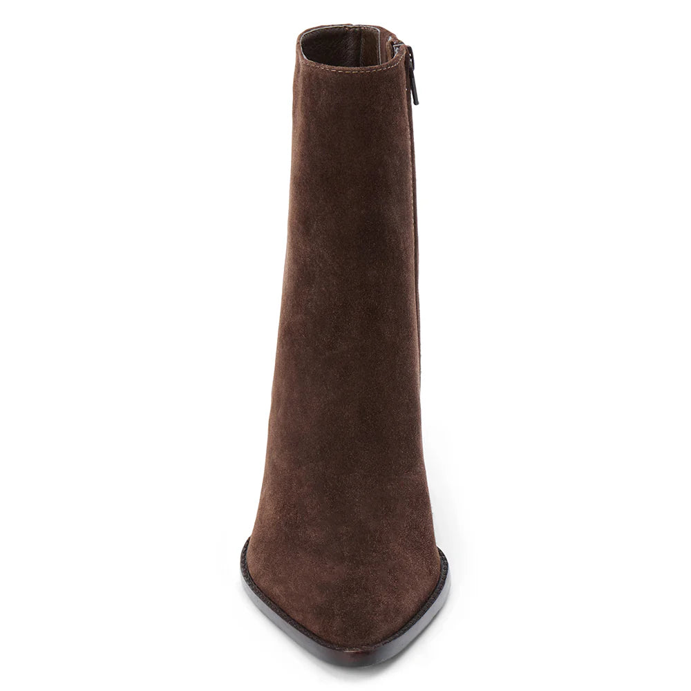 Caty Suede Ankle Boot in Chocolate