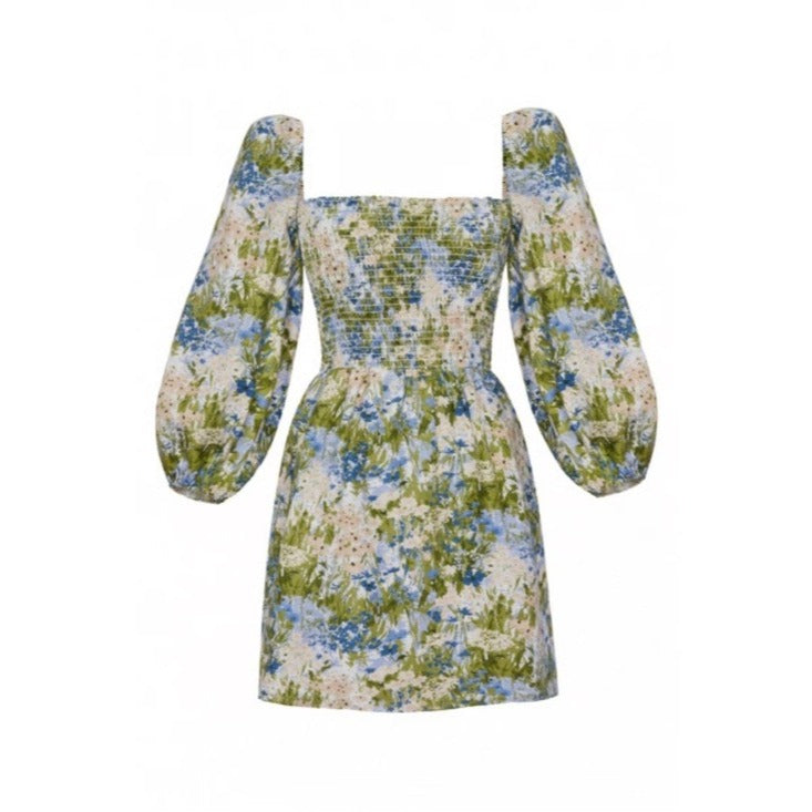 Greyson Floral Print Linen Mini Dress - Small