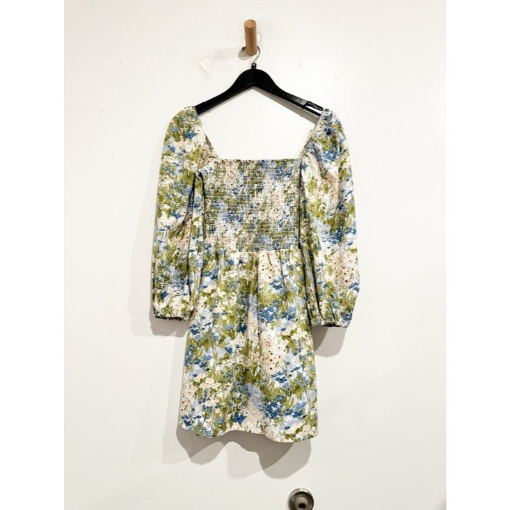 Greyson Floral Print Linen Mini Dress - Small