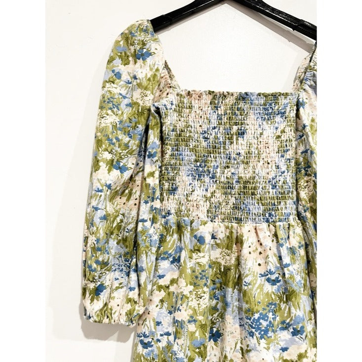 Greyson Floral Print Linen Mini Dress - Small