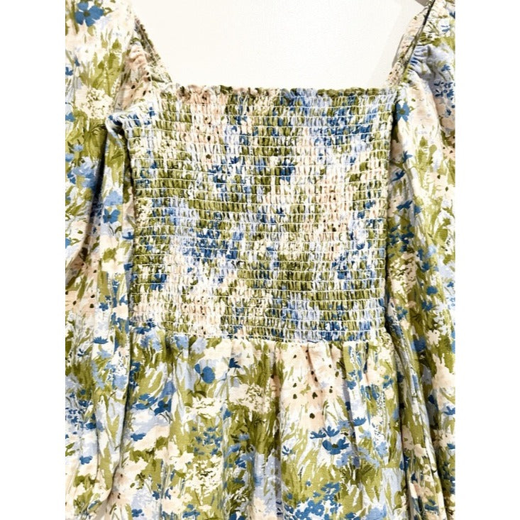 Greyson Floral Print Linen Mini Dress - Small