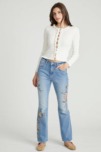 Mila Boot Cut in Natura Needlepoint