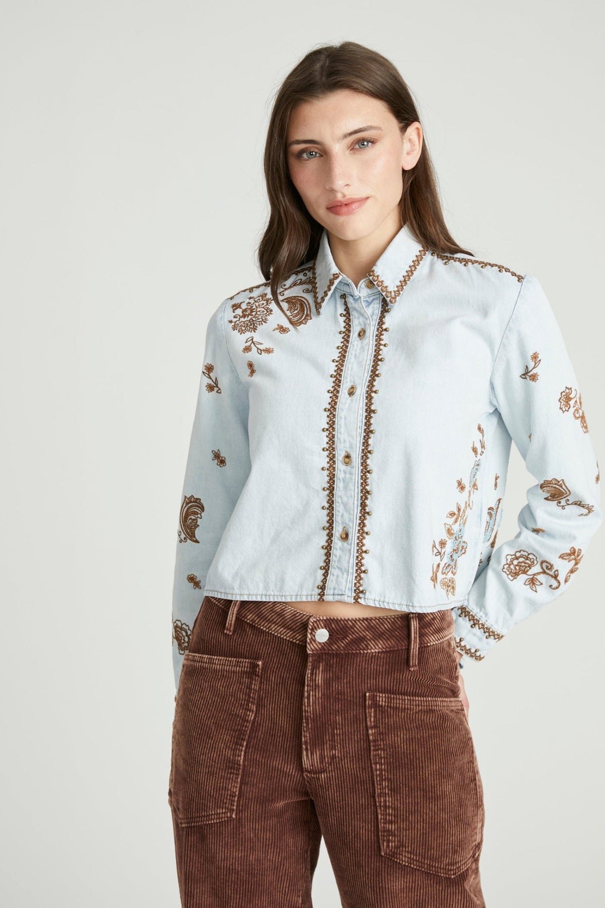 Lexi Shirt in Paisley Petal
