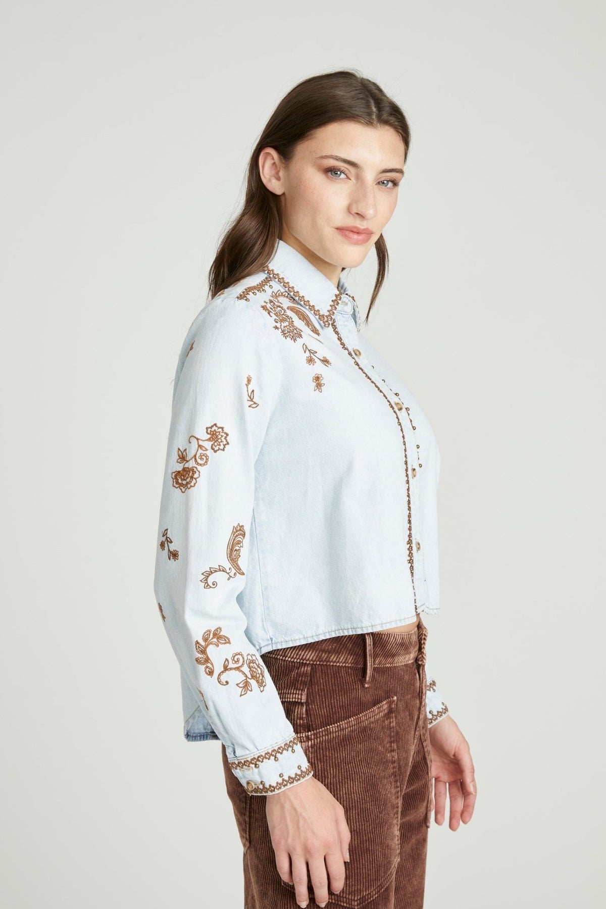 Lexi Shirt in Paisley Petal