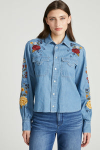 Chambray Top in Bloomfull