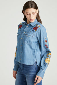 Chambray Top in Bloomfull